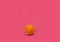 3d rendering of basketball drop with water splash on pink background, 3d minimal concept for sport
