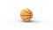 3d rendering of a basketball spinning and flying through the air