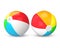 3D Rendering Beach Ball Frontside And Backside View Isolated On White Background, PNG File Add - Transparent Background