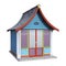 3D Rendering Beach Hut on White