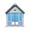 3D Rendering Beach Hut on White