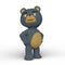 3D rendering of a bear figurine