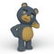 3D rendering of a bear figurine