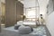 3d rendering beautiful loft minimal kid bedroom
