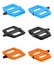 3D rendering bicycle pedals on white background