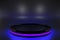 3D Rendering Biggest Neon Cylinder Light Purple Display Background Mock up