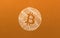 3D rendering bitcoin cryptocurrency coin on colorful background, cryptocurrency concept color art