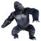 3D Rendering Black Gorilla Ape on White