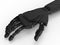 3D rendering - black metallic hand
