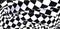 3D rendering of a black and white checkered fabric