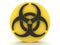 3D Rendering of black and yellow biohazard sign