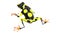 3D rendering of a black yellow colored frog tropical rainforest animal