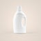 3D rendering blank white cosmetic plastic bottle with dropper handle isolated on grey background. fit for your mockup design