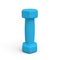 3d rendering of a blue dumbell isolated on white background