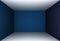 3D Rendering Blue Empty Room