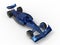 3D rendering - blue performance race car