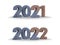 3d rendering brick text 2021 & 2022