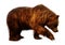 3D Rendering Brown Bear on White