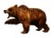 3D Rendering Brown Bear on White