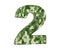 3D rendering Camouflage number 2 two. 3D render Illustration