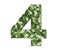 3D rendering Camouflage number 4 four. 3D render Illustration