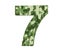 3D rendering Camouflage number 7 seven. 3D render Illustration