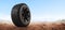 3d rendering Car tires on background.
