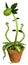 3D Rendering Carnivorous Plant on White