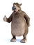 3D rendering of a cartoon bear doing a thumbs up.