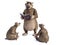 3D rendering of cartoon bears having a storytime.