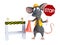 3D rendering of a cartoon mouse construction worker
