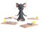 3D rendering of a cartoon mouse doing yoga