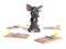 3D rendering of a cartoon mouse doing yoga