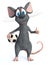 3D rendering of a cartoon mouse posing with soccer ball
