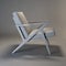 3d Rendering Cavett Wood Chair clay model with neutral background side view