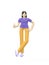 3D rendering character of an asian girl hand thumb up. The concept of success, good, liked, victory, luck. Positive illustration