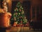 3D Rendering Christmas interior