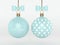 3d rendering of christmas turquoise baubles