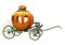 3D Rendering Cinderella Carriage on White