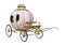 3D Rendering Cinderella Carriage on White