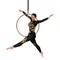 3D Rendering Circus Performer on White