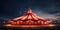 3D Rendering Of A Circus Tent A Circus Tent With Beautiful Lighting In The Background Designed For A Captivating Visual