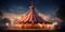 3D Rendering Of A Circus Tent A Circus Tent With Beautiful Lighting In The Background Designed For A Captivating Visual