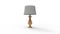 3d rendering of a classic standing short household lamp isolated