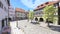 3D rendering of the cobblestone streets