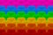 3d rendering. Colorful LGBT cinema seat row background