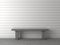 3d rendering of a concrete modern bench with white background