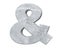 3D rendering concrete symbol - ampersand. 3D render Illustration