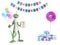 3D rendering of a cool gecko with party balloons and gifts