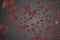 3D rendering, coronavirus cells covid-19 influenza flowing on grey gradient background as dangerous flu strain cases as a pandemic